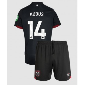 Dětské fotbalový komplet West Ham United Mohammed Kudus #14 Venkovní košile 2024-25 Krátkým Rukávem